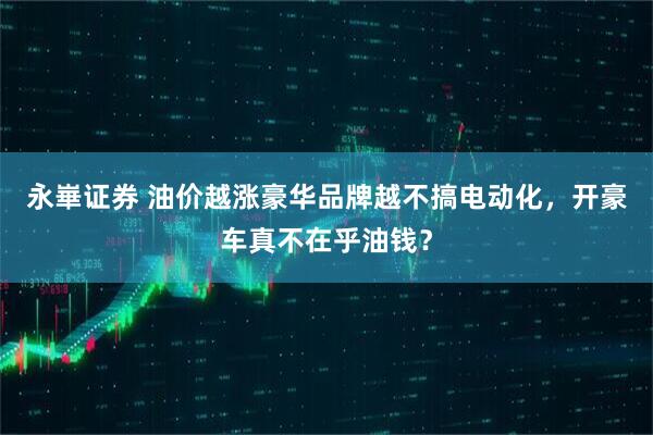 永崋证券 油价越涨豪华品牌越不搞电动化，开豪车真不在乎油钱？