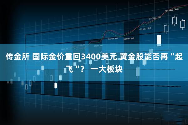 传金所 国际金价重回3400美元 黄金股能否再“起飞“？ 一大板块